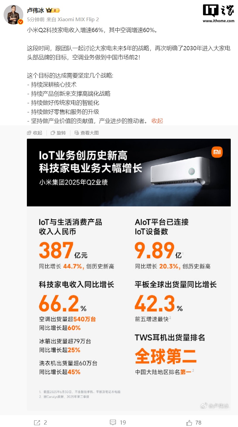 小米卢伟冰：目标