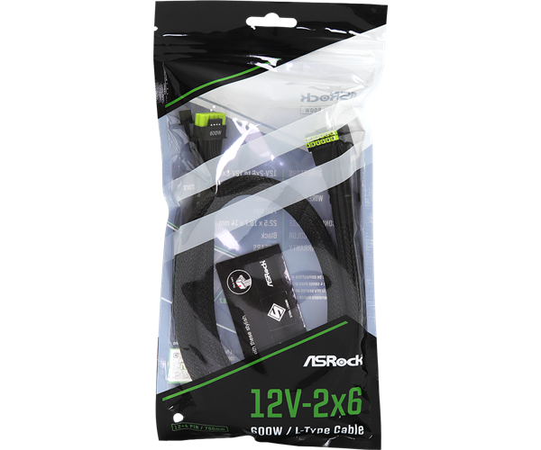 华擎发布L形12V-2x6电源线：最大能抗600W
