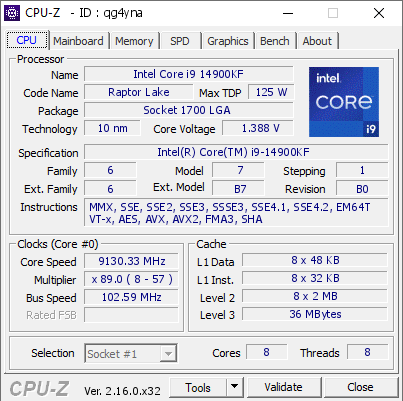 太疯狂了！i9-14900KF超频至9.13GHz新世界记录：来自中国大神