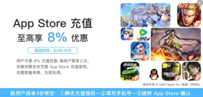 苹果App Store充值优惠活动