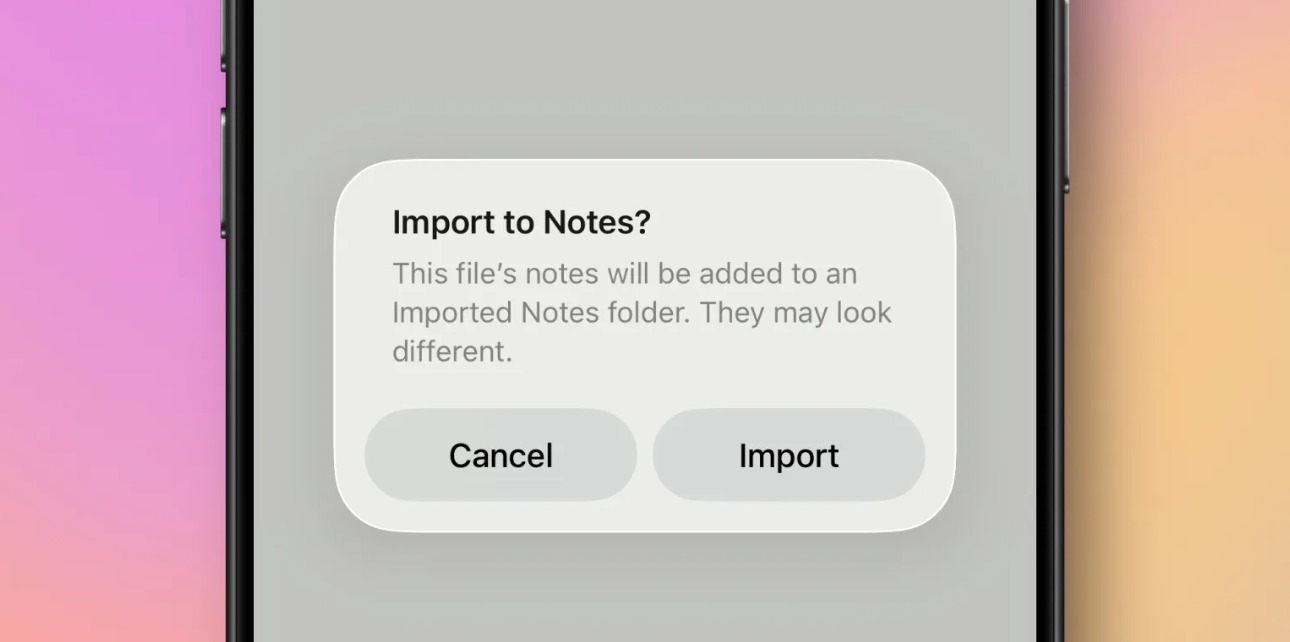 iOS 26备忘录首次支持Markdown导入导出功能