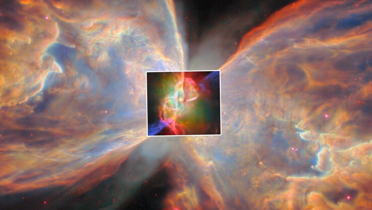 距地球约3400光年的蝴蝶星云中央恒星首度曝光