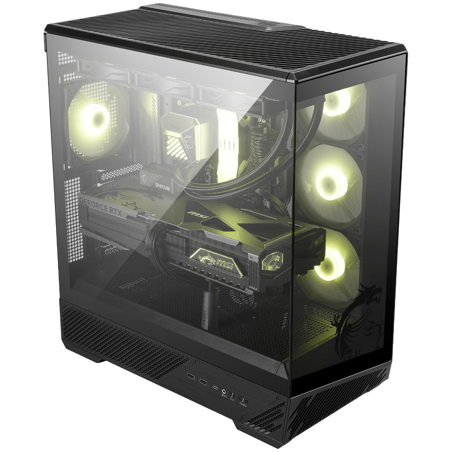微星推出 MAG PANO 131L PZ 系列海景房 ATX 机箱,黑白双色售 399 元起
