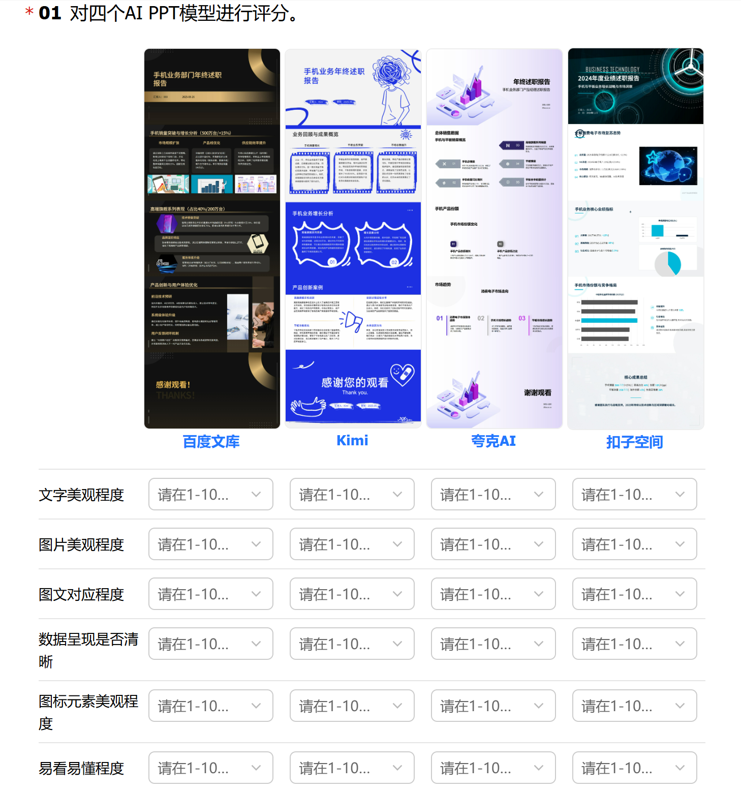PPT评分标准