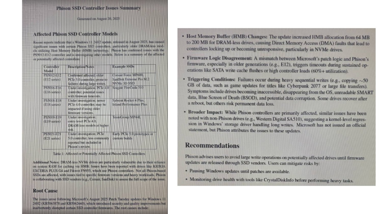 群联否认文件泄露指控:Win11 SSD故障导致数据永久损毁实为伪造