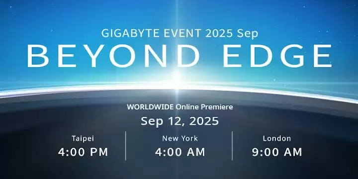 技嘉预告 9 月 12 日新一期 GIGABYTE EVENT 活动，主题 