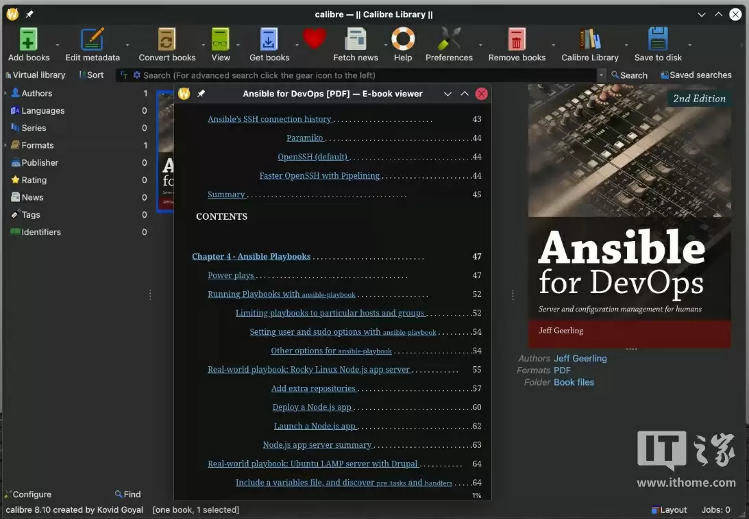 开源电子书管理软件 Calibre 获 8.10 更新:新增自定义书库列表、修复 Markdown 输出中断