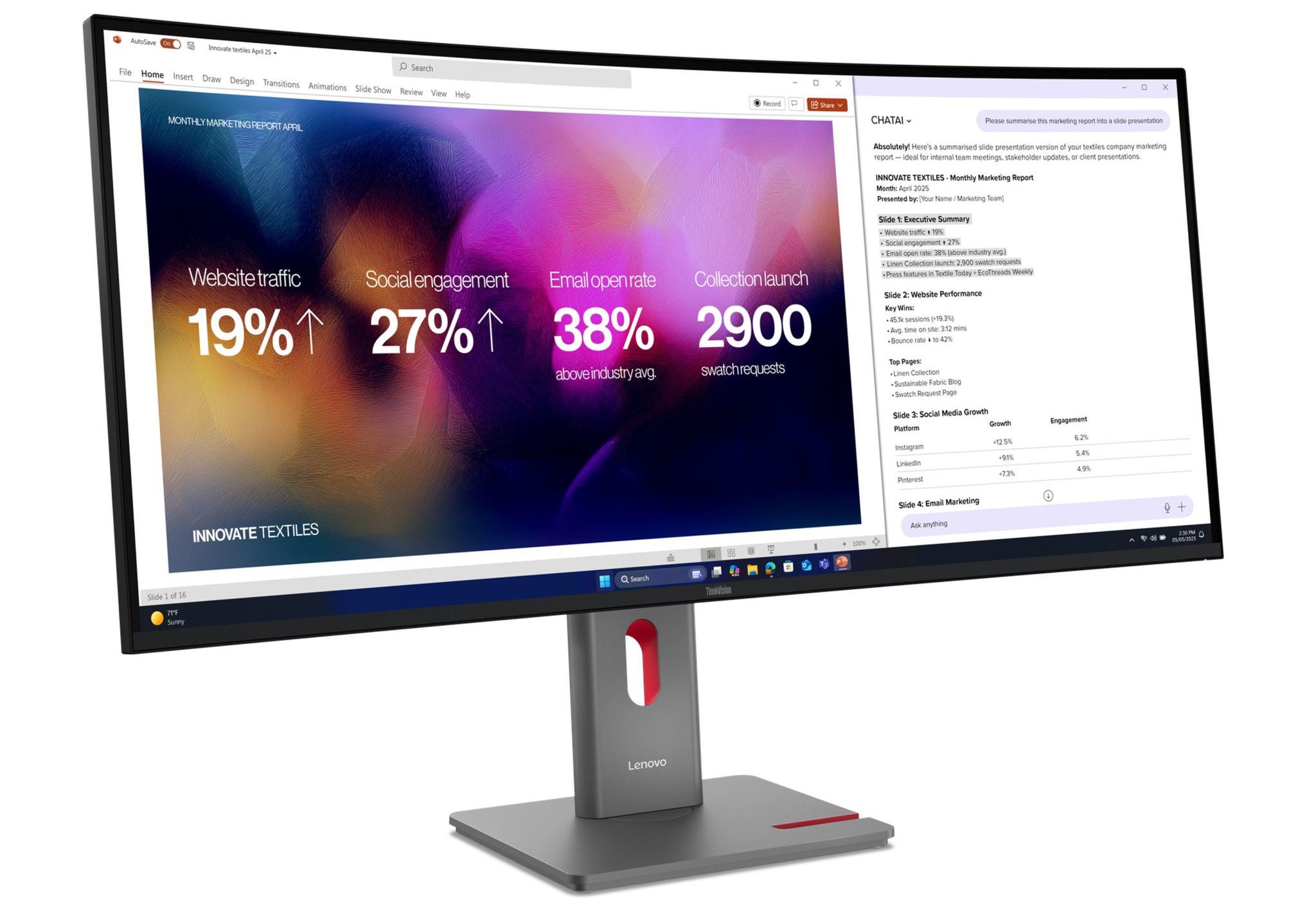 联想推出 5K2K 生产力显示器 ThinkVision P40WD-40,支持雷电 4 一线连