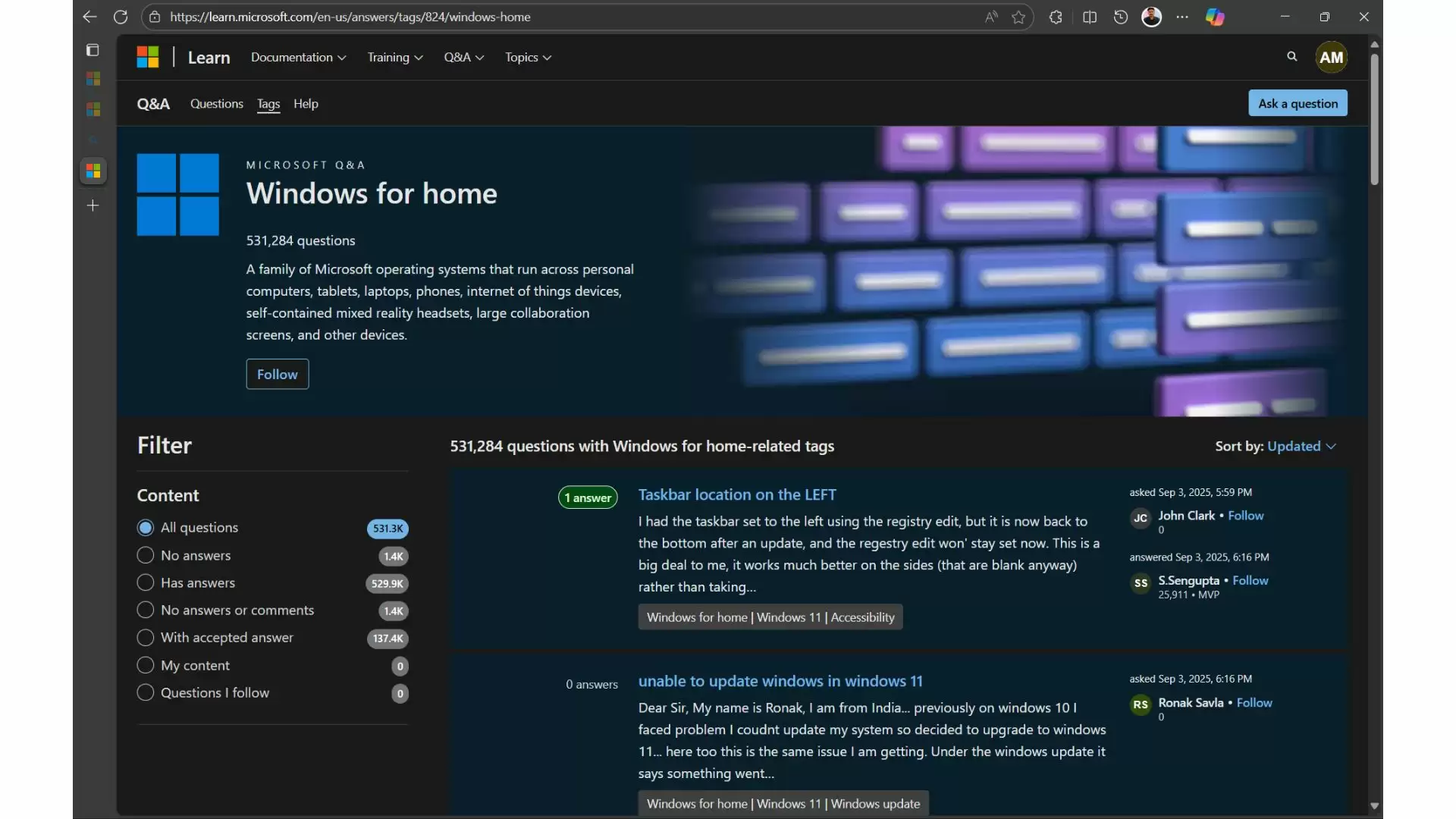微软 16 年历史 Answers 论坛退出舞台：域名正式跳转，全面迁移至 Learn Q&A 平台