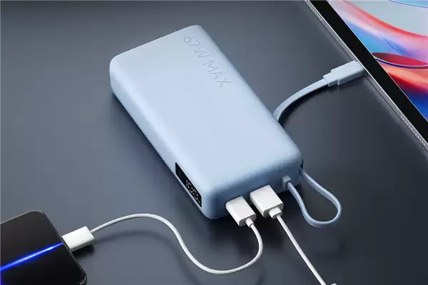 14万余台老款召回后 小米推出新款自带线充电宝20000 67W