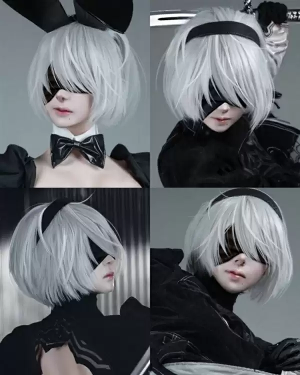 日本妹晒Cos《尼尔》2B对比照 完美还原游戏美女