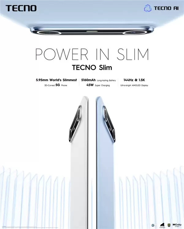 5.93mm全球最薄曲面屏手机！传音TECNO Slim系列正式发布
