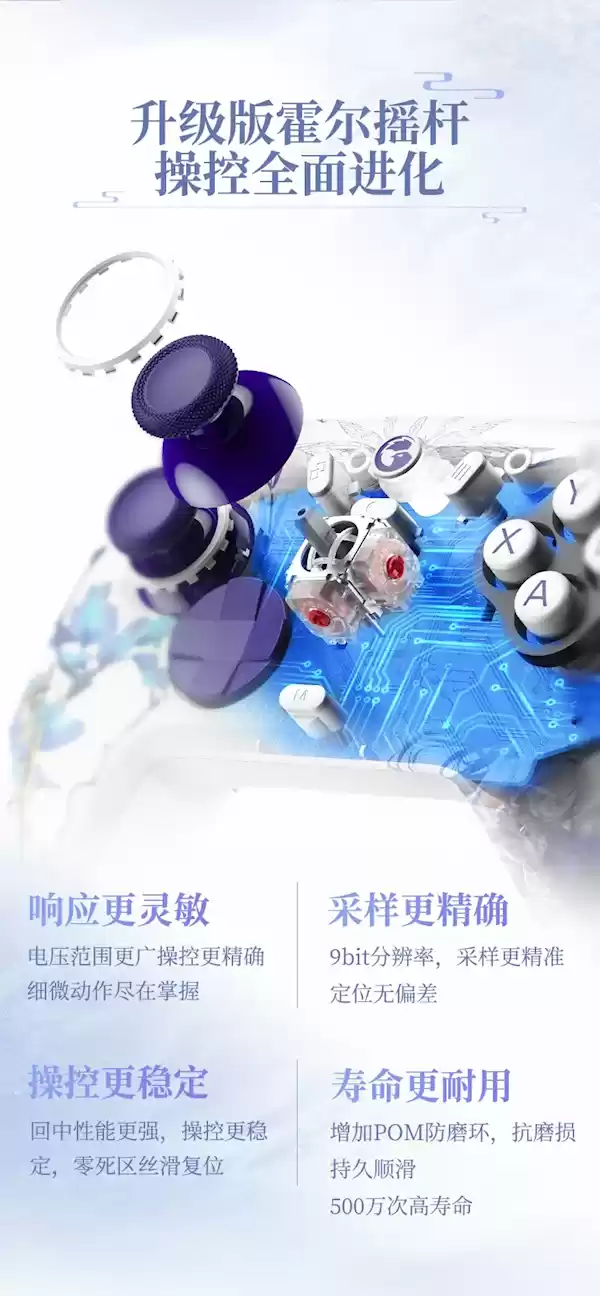 119.9元 盖世小鸡发布《古剑奇谭3》云无月款手柄 1000Hz回报率操作丝滑