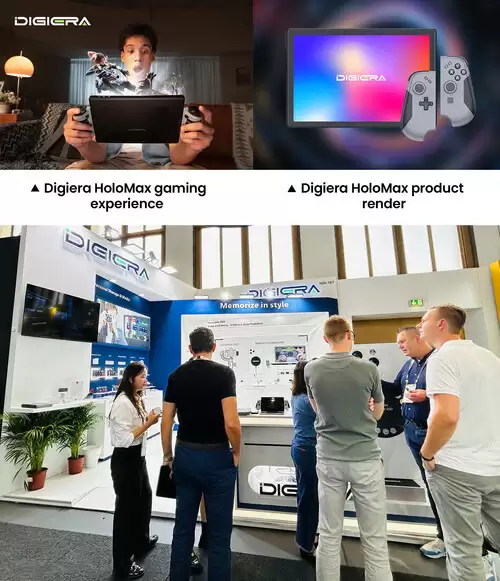 全球首款裸眼 3D 掌机 & 笔记本二合一设备 Digiera HoloMax 发布,1499 美元起