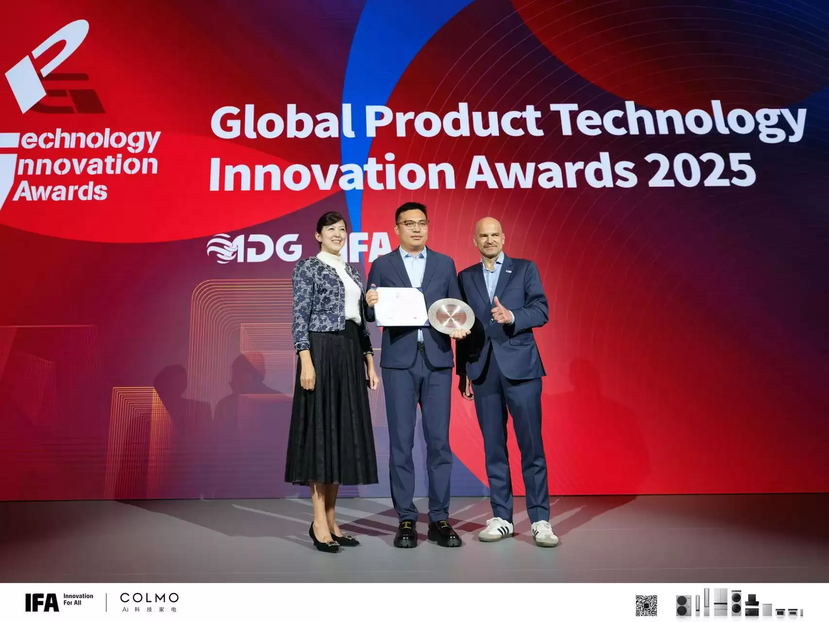 COLMO EVOLUTION新象套系2.0 优雅亮相IFA2025，荣膺全球产品技术创新金奖