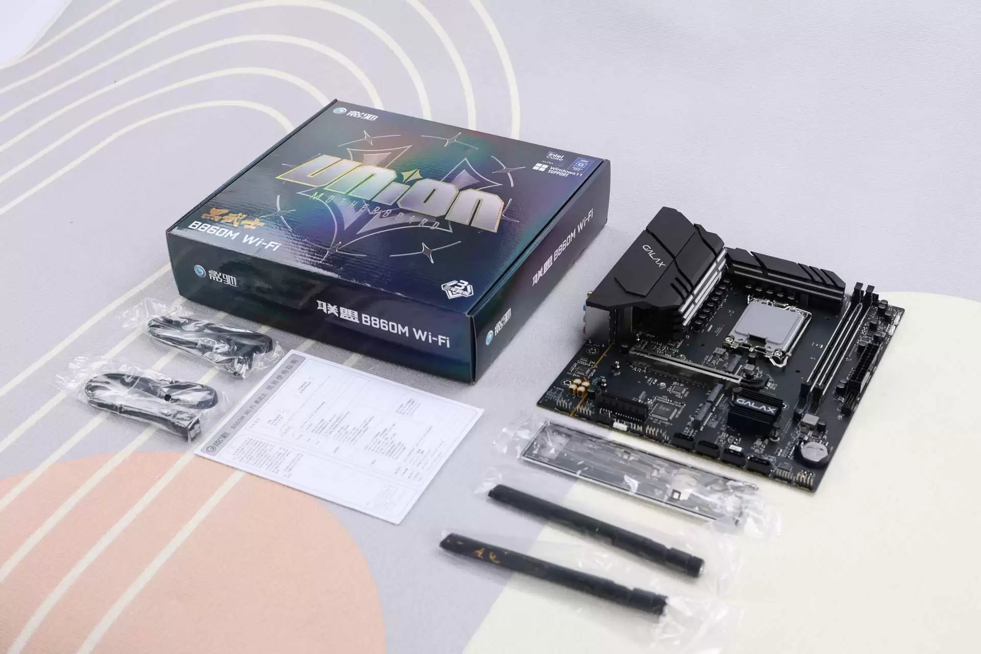 影驰联盟B860M WiFi黑武士主板开箱