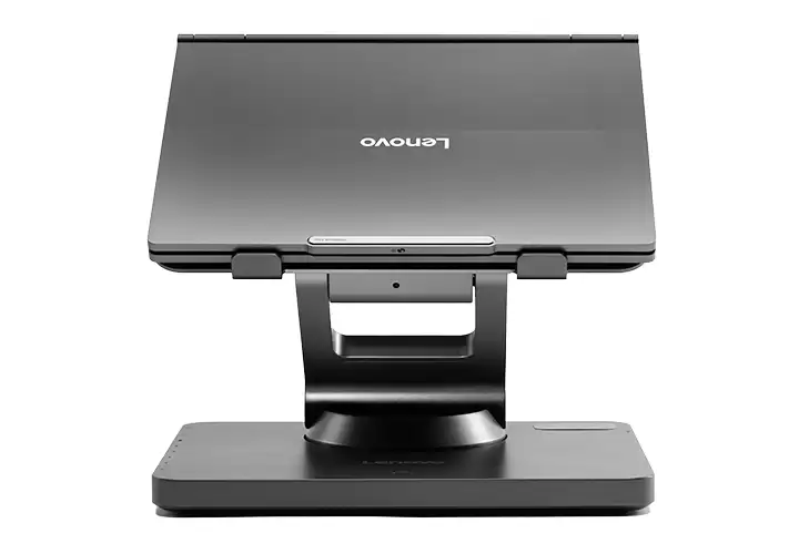 联想展示灵动 AI 底座概念设计:集成自动面部跟踪等功能的笔记本支架