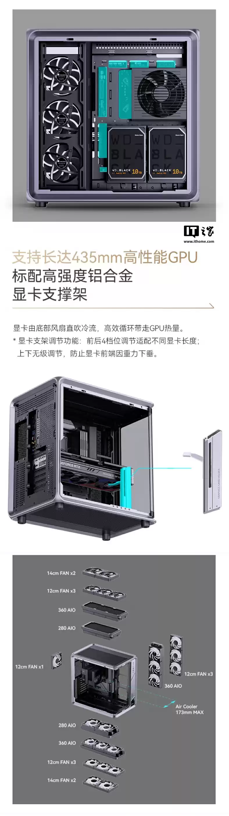 1599 元乔思伯 BO400CG 机箱上架:270° 超宽景,曲面玻璃拼接
