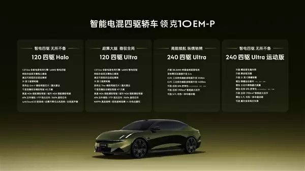 全系标配四驱、激光雷达!领克10 EM-P上市:16.38万起