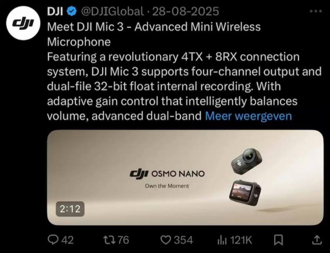 大疆Osmo Nano运动相机意外曝光：小巧便携，或成Insta360强劲对手