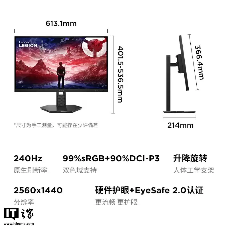 599 元起联想推出多款拯救者电竞显示器：覆盖 23.8-27 英寸 1080P-4K、可选 240/320Hz 刷新率