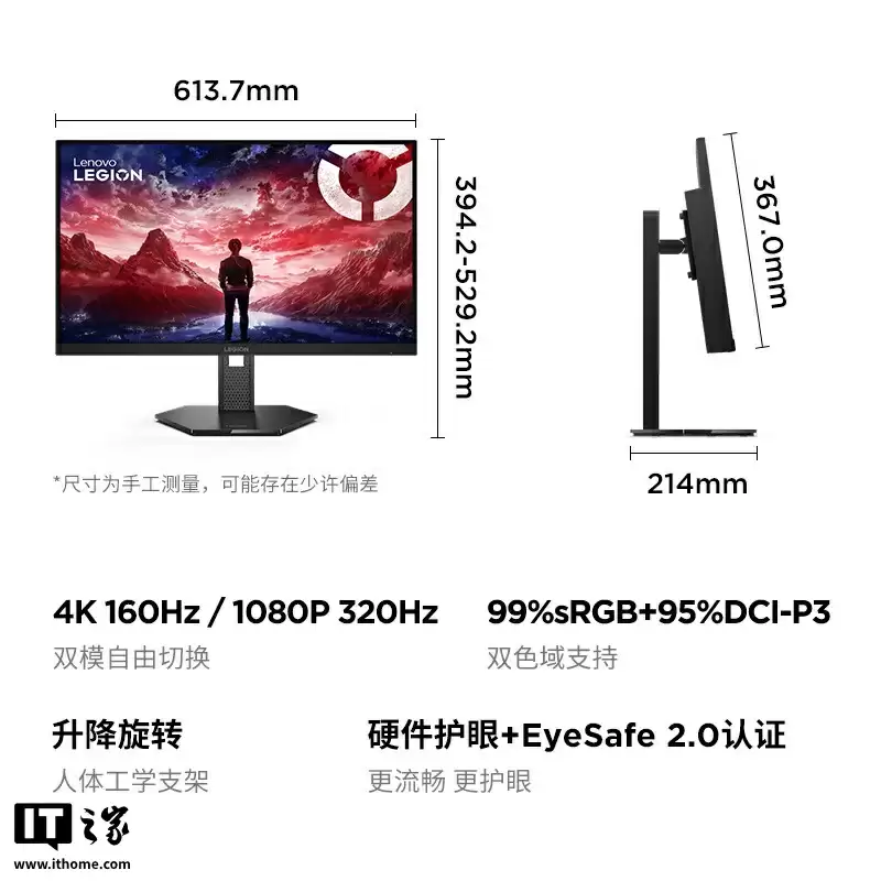 599 元起联想推出多款拯救者电竞显示器：覆盖 23.8-27 英寸 1080P-4K、可选 240/320Hz 刷新率