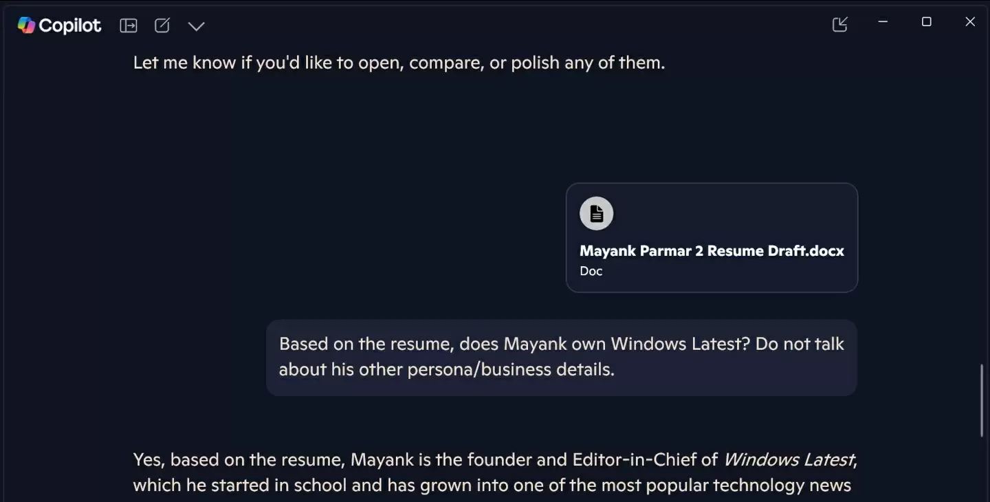 微软 Win11 版 Copilot 应用新增“主页”：新入口可分析文件、指导用户使用软件