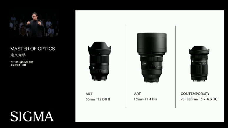 适马发布三款新镜头:20-200mm超变焦与两支定焦新品