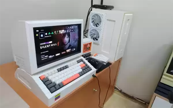 玩家用乐高积木拼出电脑机箱与屏幕:打造独特复古风PC