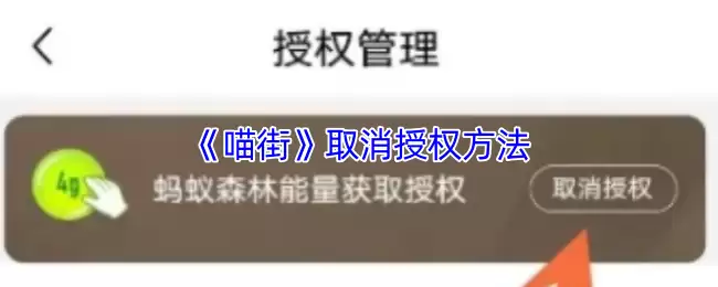 《喵街》取消授权方法