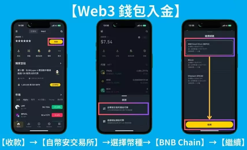 币安Web3 wallet 储值