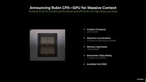 NVIDIA发布下一代AI推理GPU Rubin CPX，性能提升显著