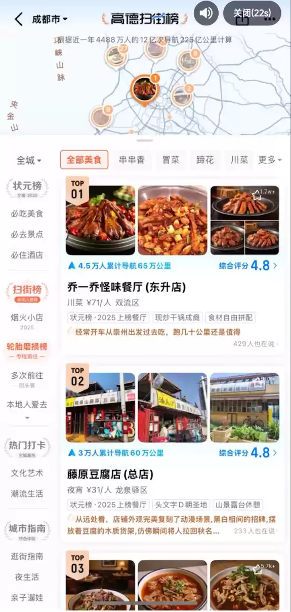 高德推出全球首个融合用户行为与信用评估的扫街榜榜单产品