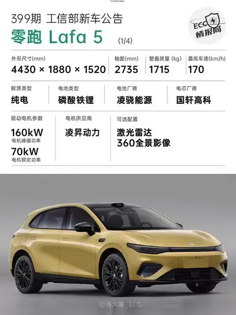 零跑Lafa5新车发布，剑指欧洲市场