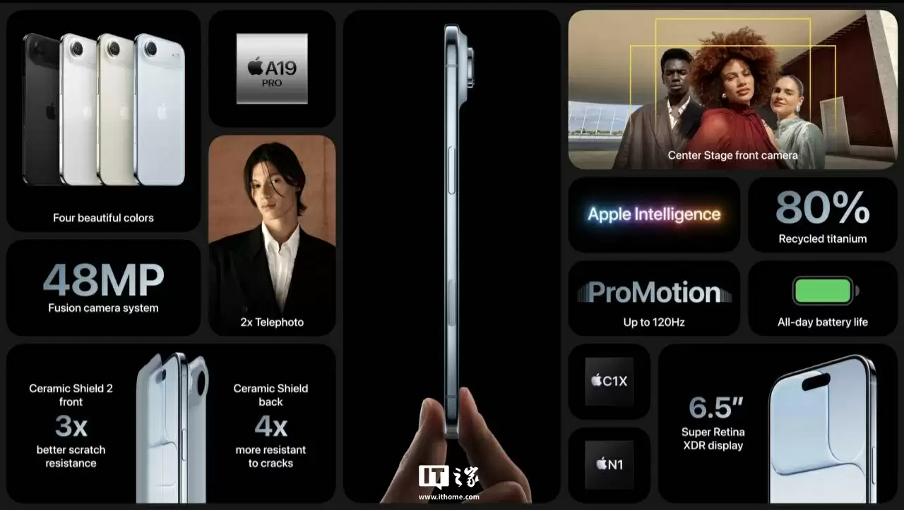 连 17 标准版都不如：苹果 iPhone Air 的 USB-C 接口缺失“DisplayPort”功能