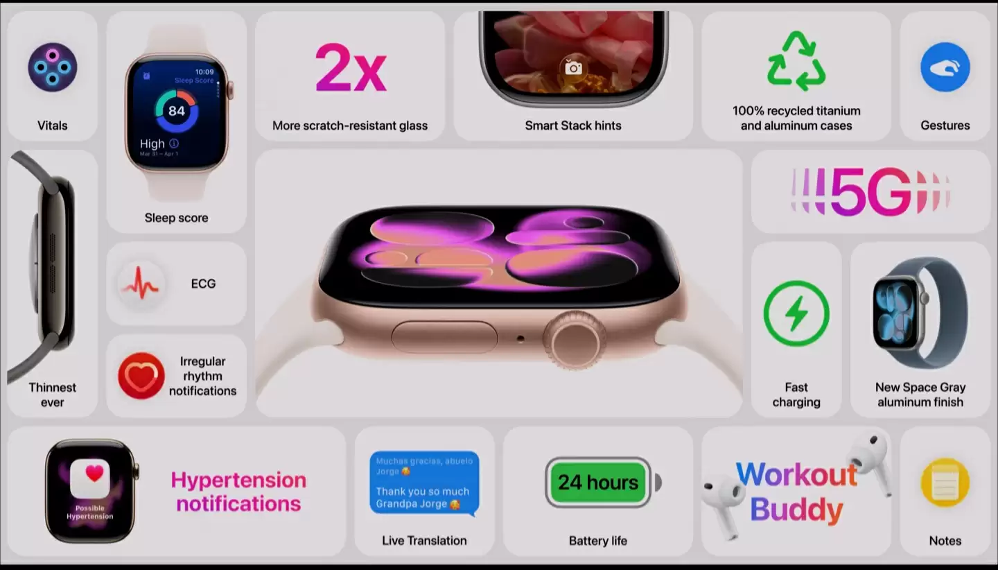 2999 元起苹果 Apple Watch Series 11 发布：5G 蜂窝支持国内三大运营商、新增高血压检测 / 睡眠评分