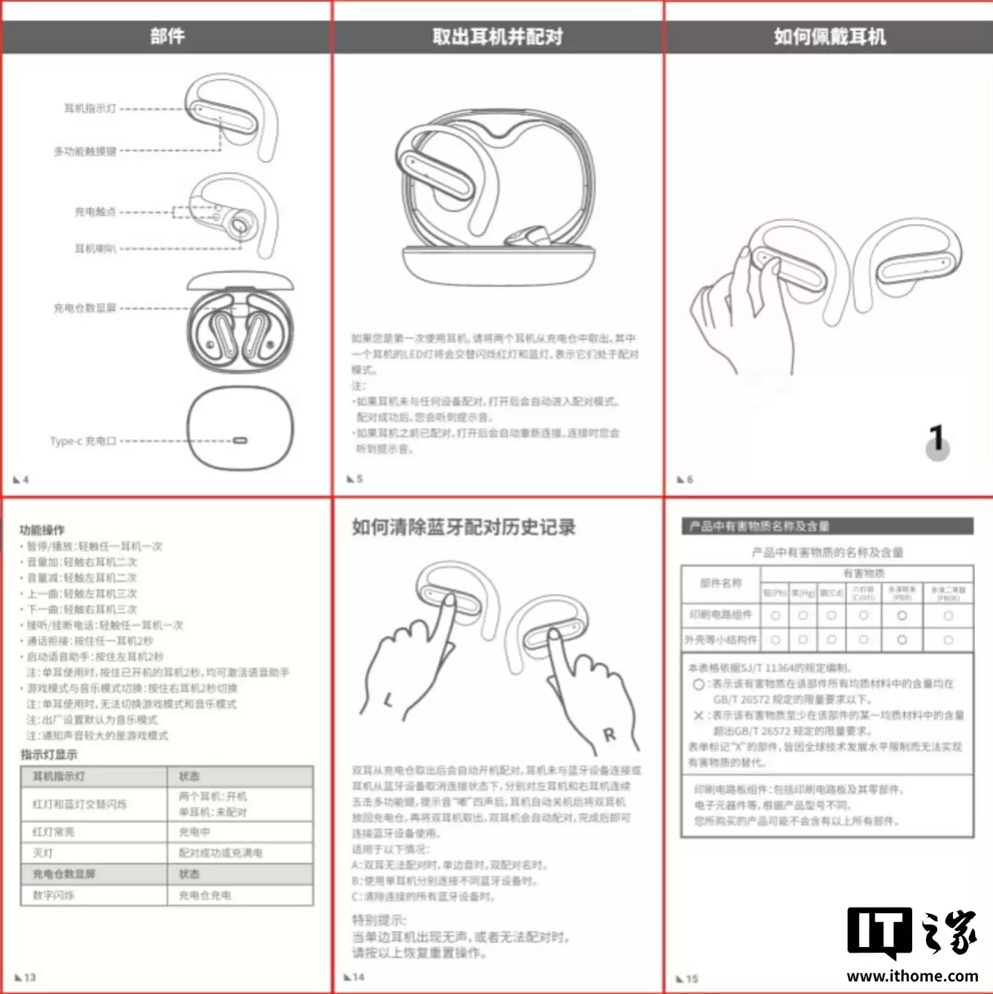HTC 无线蓝牙耳机 NE52 手册曝光：耳机 30mAh / 充电盒 300mAh 电池