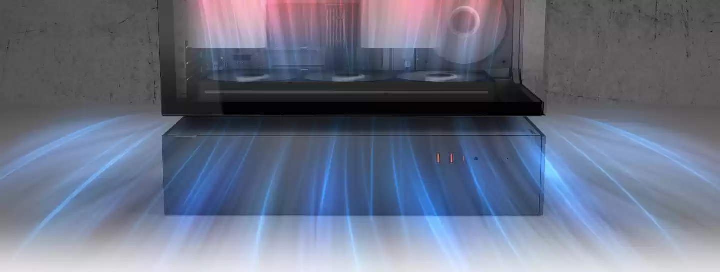 COUGAR 骨伽推出 CFV235 系列机箱：中空悬浮气流架构，强化空气流动