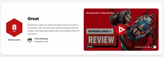 《无主之地4》IGN8分!一针久违的强心剂