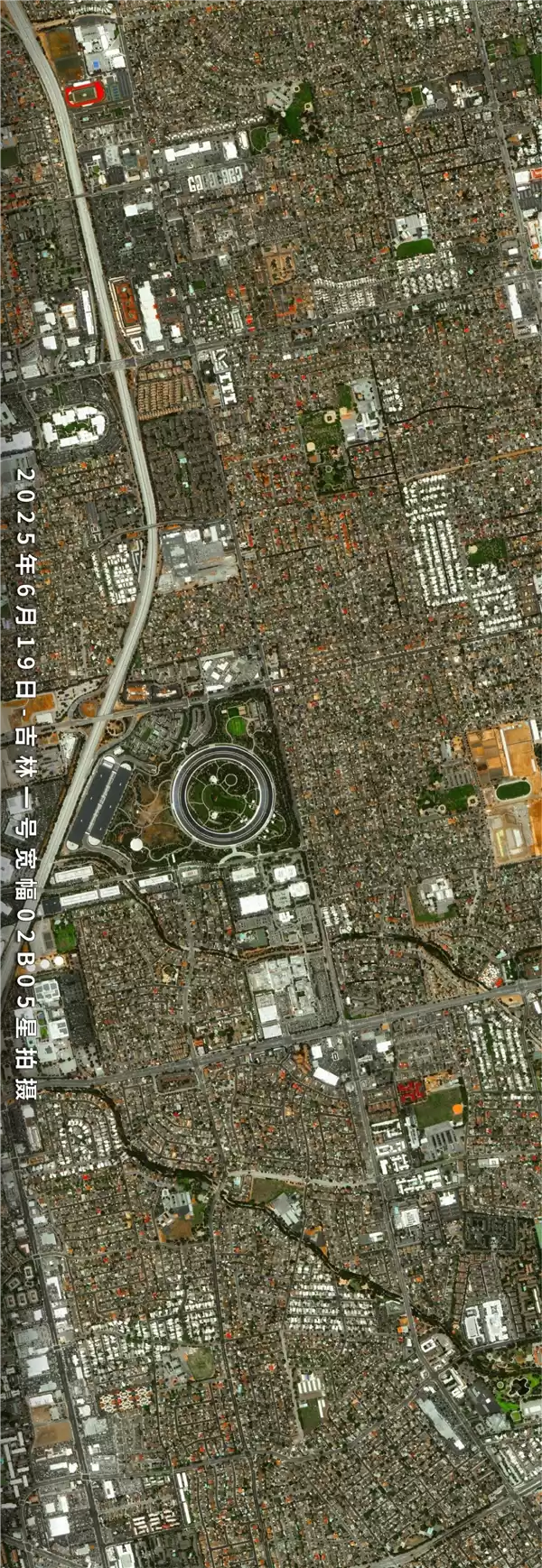 从太空看苹果总部：像极了是地球的Home键