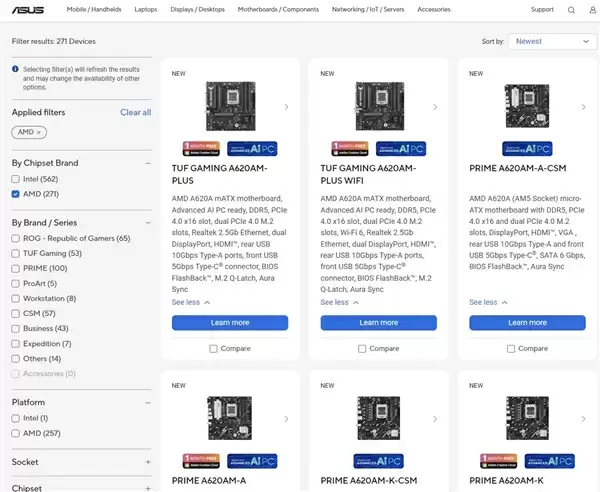 AMD低调发布A620A芯片组！取代A620：降级PCIe3.0 x4、新增SATA接口