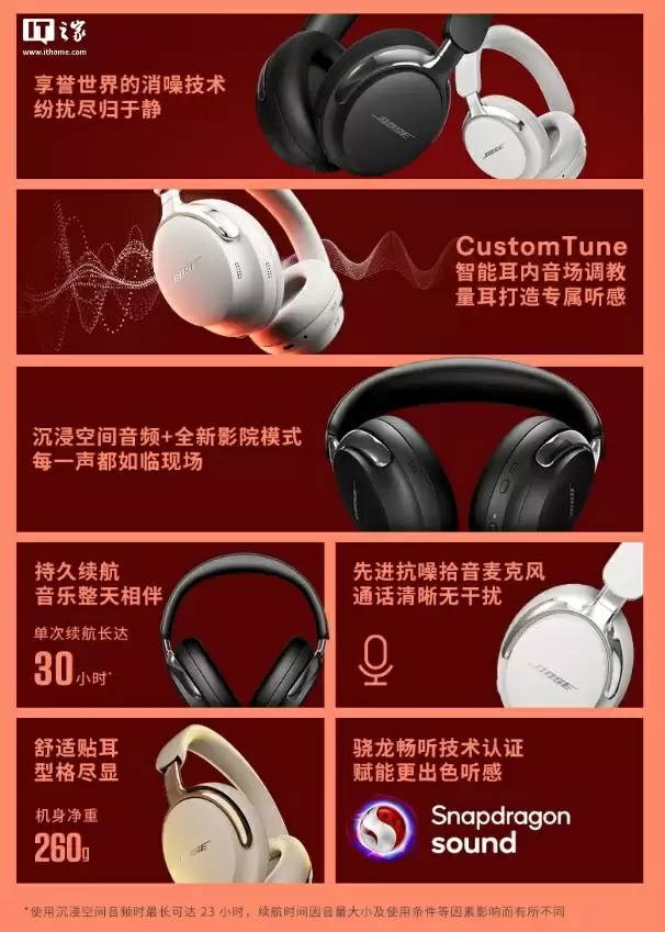 3599 元：Bose QuietComfort Ultra II 头戴降噪耳机上市，支持有线播放无损音频