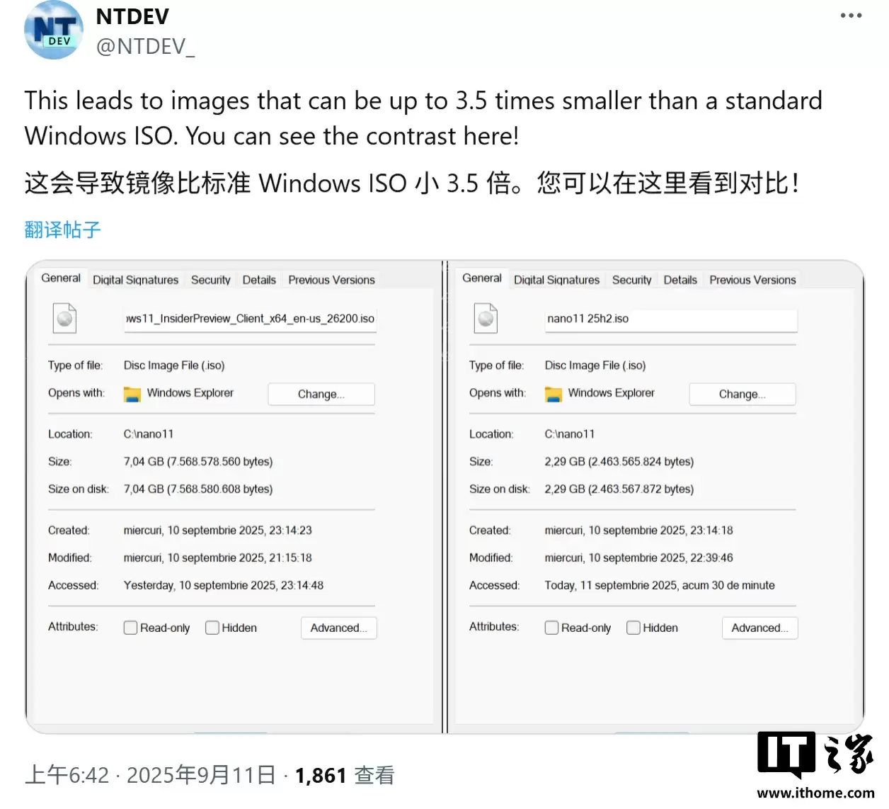 极限精简 Win11：脚本 nano11 发布，安装镜像缩至 1/3.5、装机空间 2.8GB