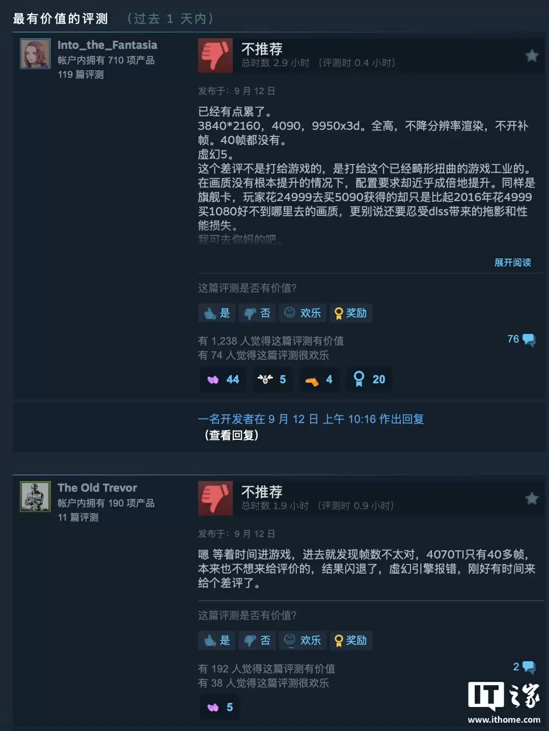 298 元起游戏《无主之地 4》发售：Steam 在线峰值破 20 万人，玩家吐槽“优化差”