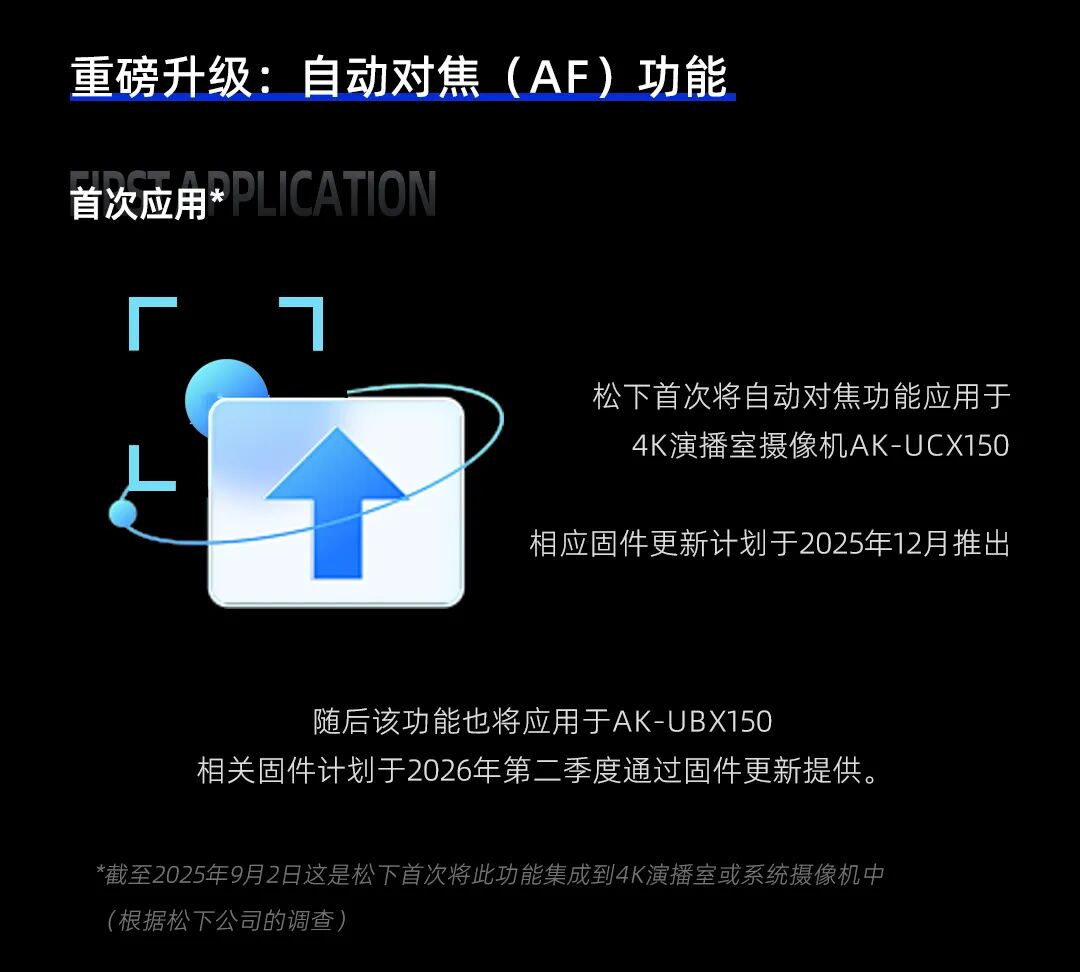 松下发布 4K 多用途摄像机 AK-UBX150：采用 2/3 英寸镜头卡口，将支持自动对焦功能