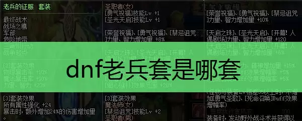 dnf老兵套是哪套