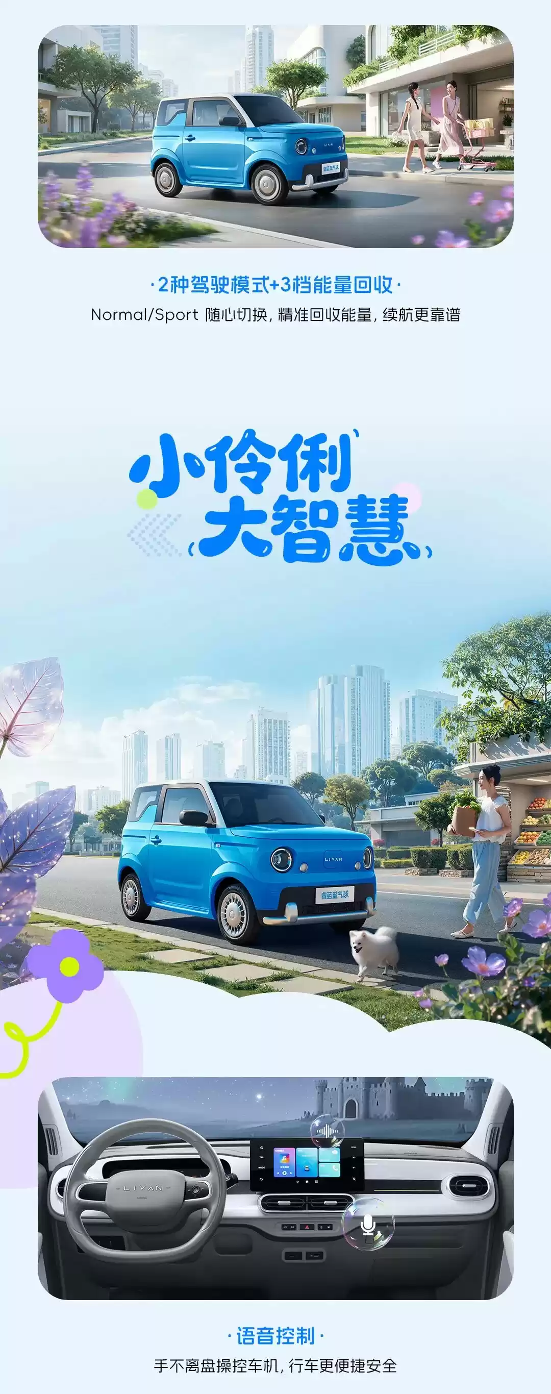 睿蓝蓝气球纯电小车上市:限时价 4.29 万元,支持 22kW 直流快充