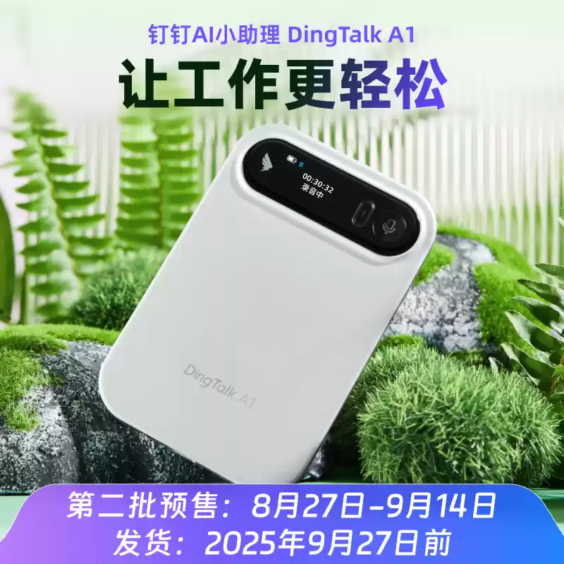 钉钉首款 AI 硬件 DingTalk A1“旗舰版”上架：支持翻译 / 记录面试 / 会议总结，799 元