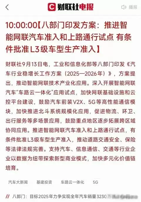 国家推动汽车消费升级，2025年新车销售目标3230万辆