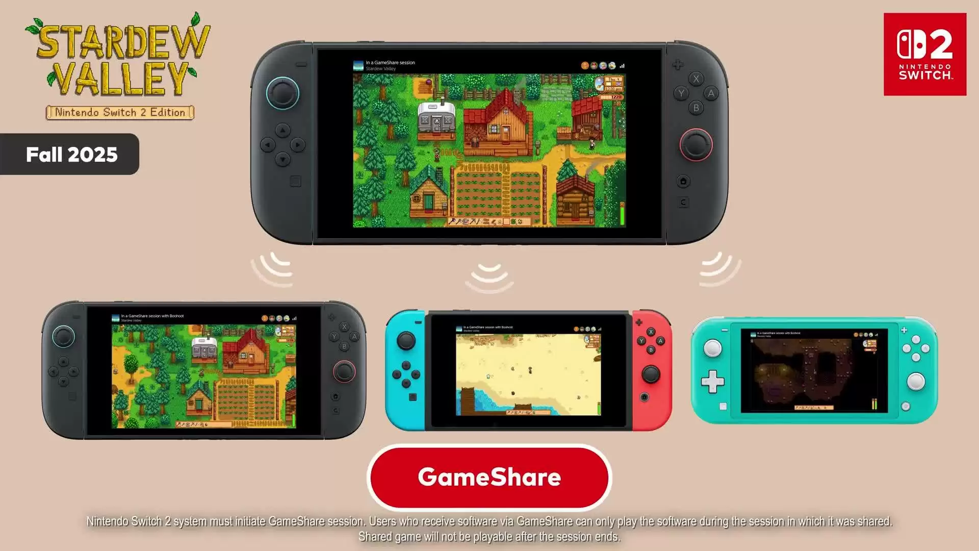 星露谷物语Switch2版本秋季上线，支持四人分屏与鼠标操作